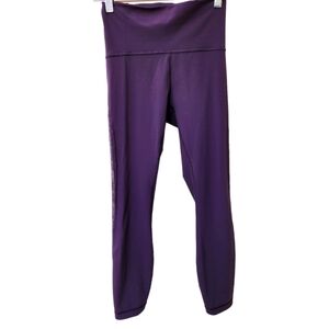 Lululemon 🍋 Meant To Move 7/8 Tight (25") Black Cherry / Flocked Floral Size 4